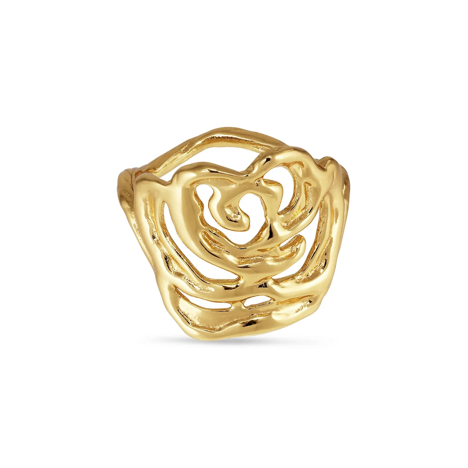 Jane Kønig Big Rose Ring 18 kt. Forgyldt Sølv BRR-HOL23-G