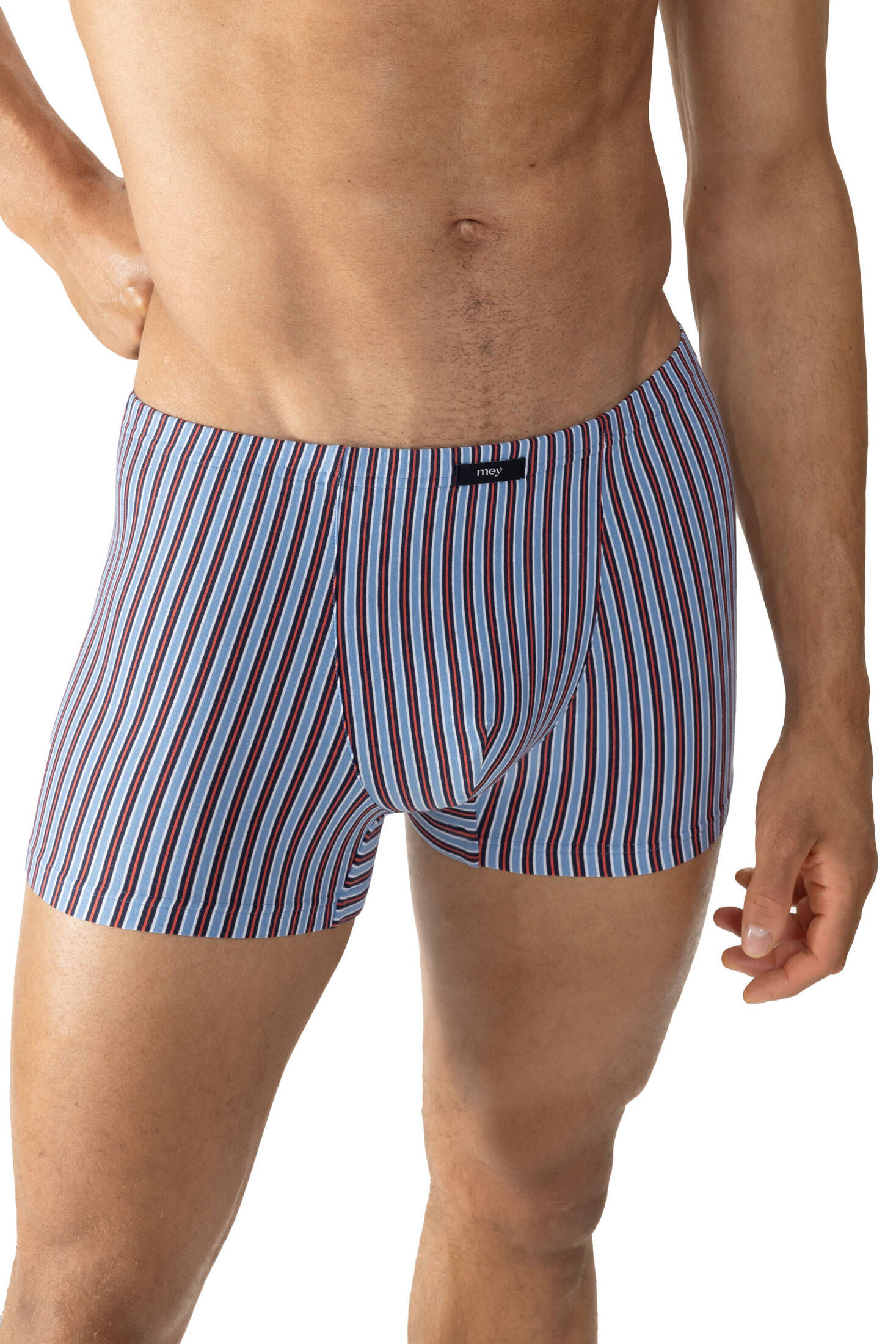 mey| Herren Shorty Serie Red Stripes