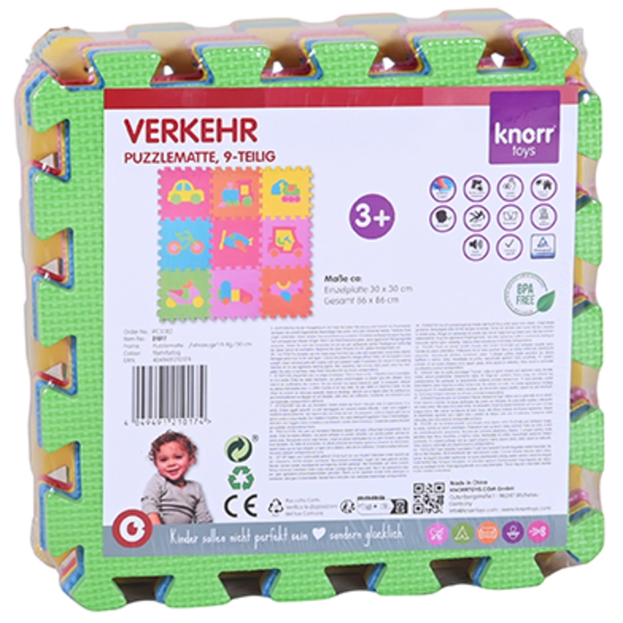 knorr toys® Puzzlematte Fahrzeuge 10 tlg.