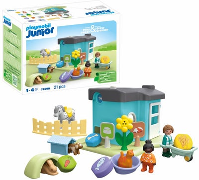 Playmobil 71690 1.2.3: Dyrepensjonat Med Godterimaskin Byggesett