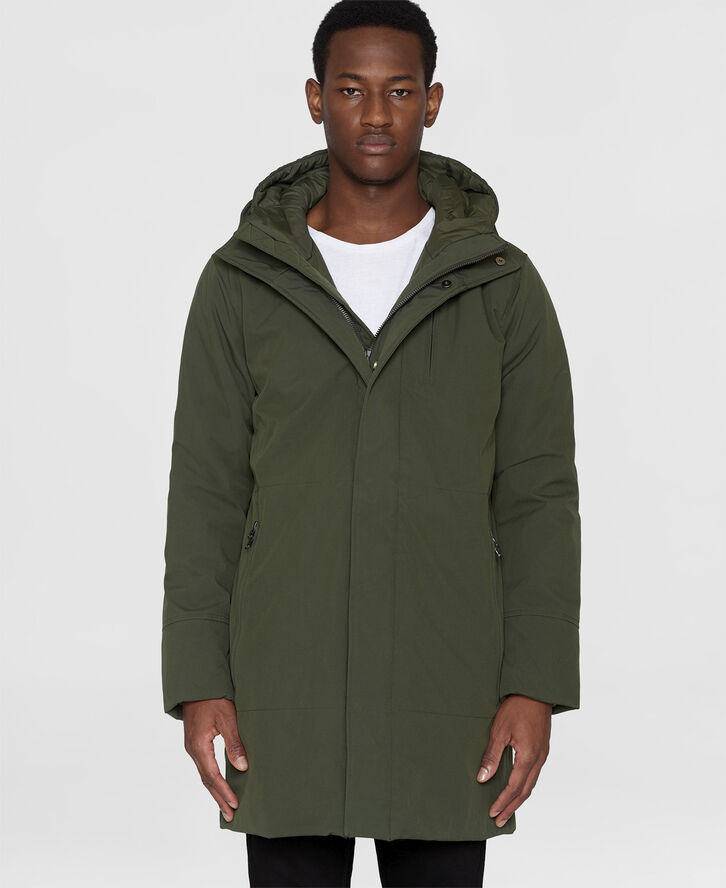Knowledge Cotton Apparel Climate shell jacket - GRS/Vegan Grøn