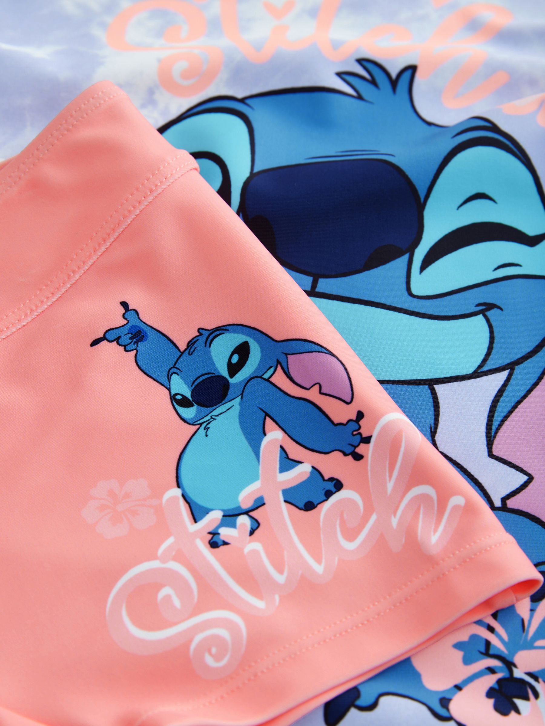Lilo & Stitch - Paars - Zonbeschermende set van surfhemd (3 - 16 jr)