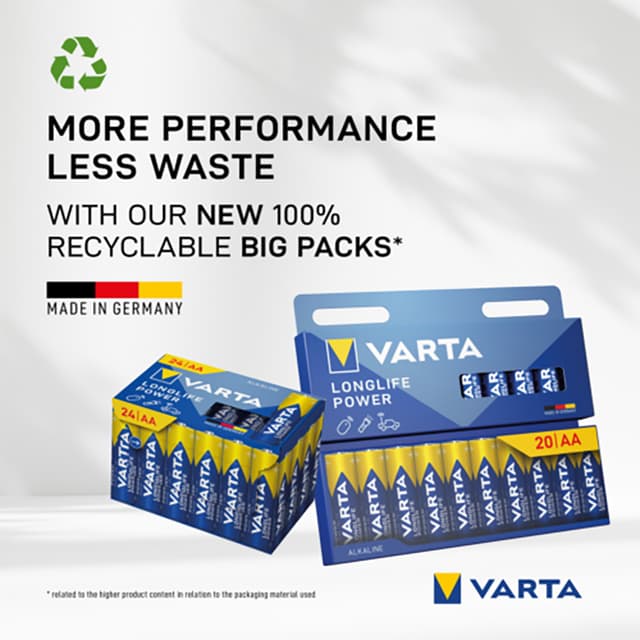 Varta Longlife Power AA-batterier (4-pak)