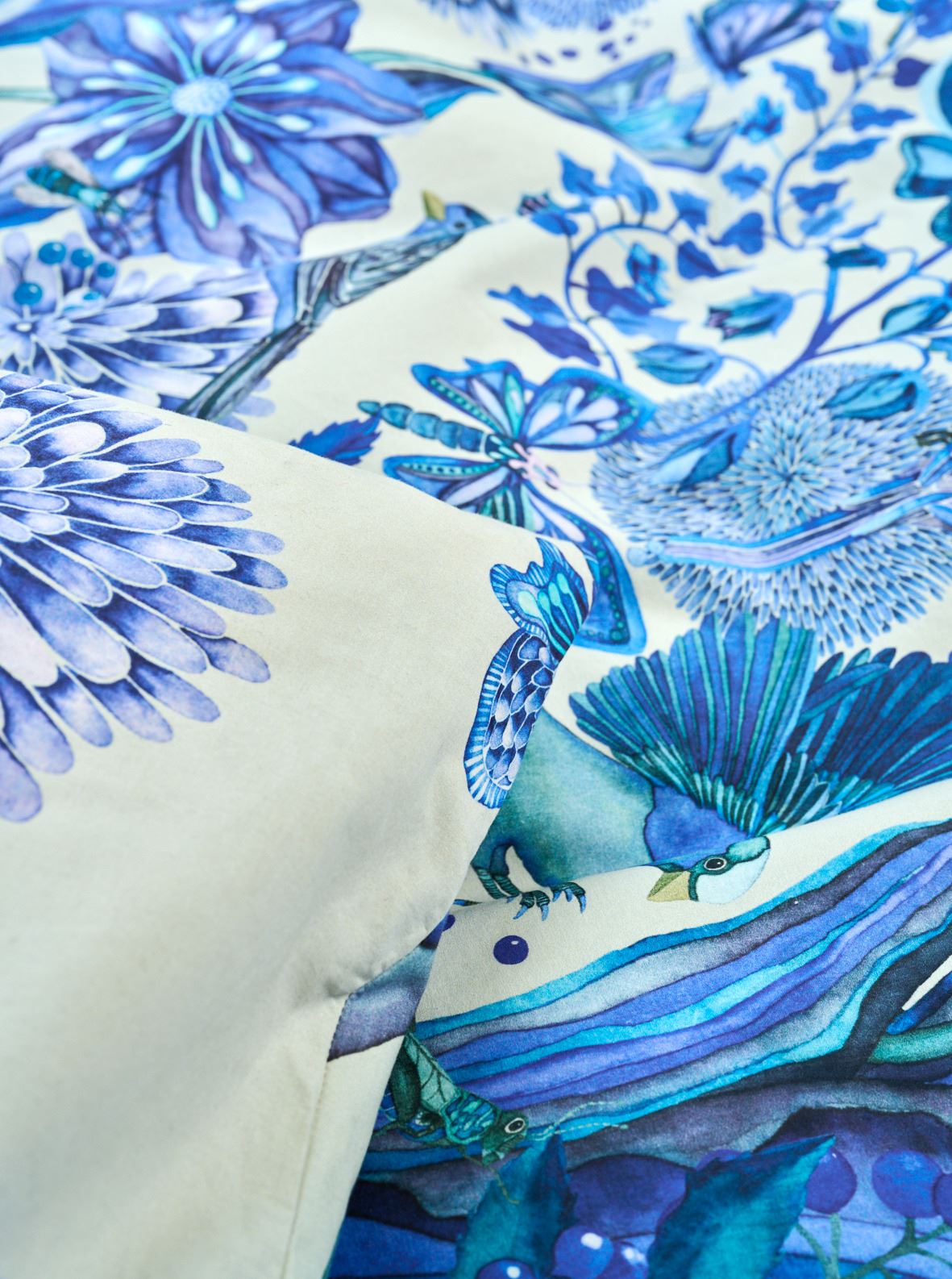 Percale sengesett blå - 140x200 cm