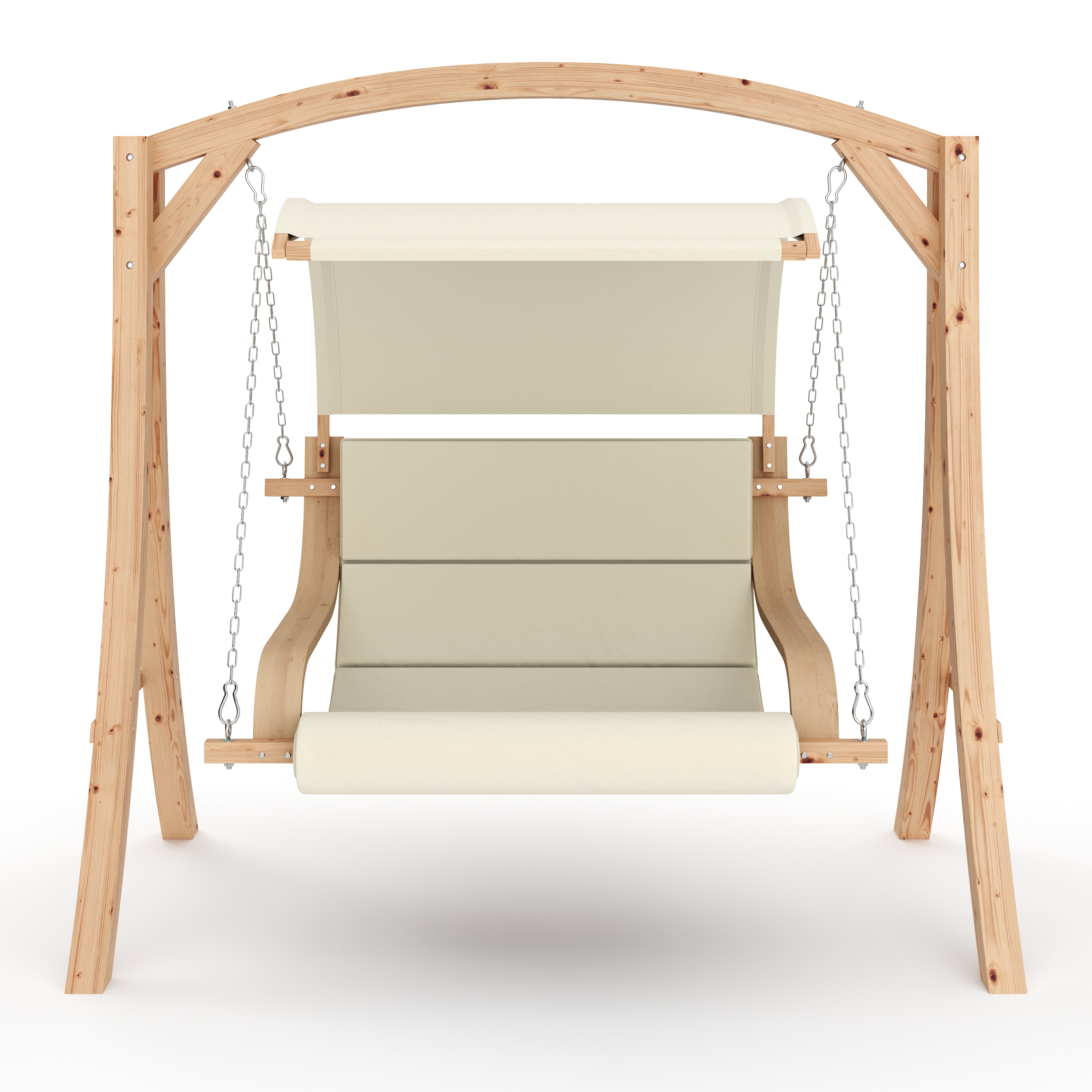 Hollywoodschaukel Holz beige/nature
