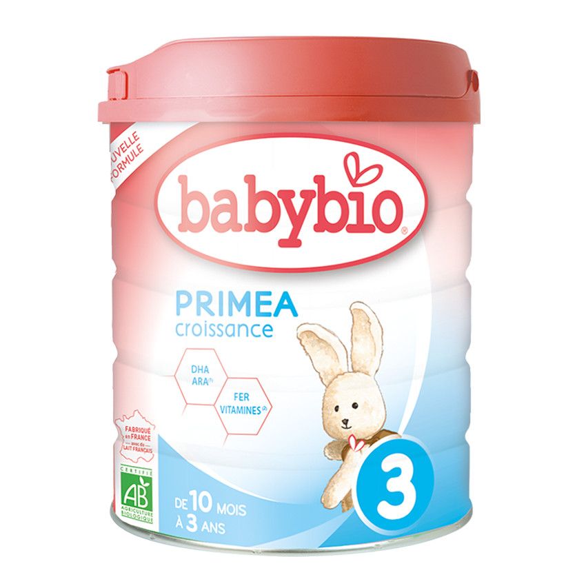 Lait en poudre 3ème âge au lait de vache bio Primea 3 - 800g - Ecru