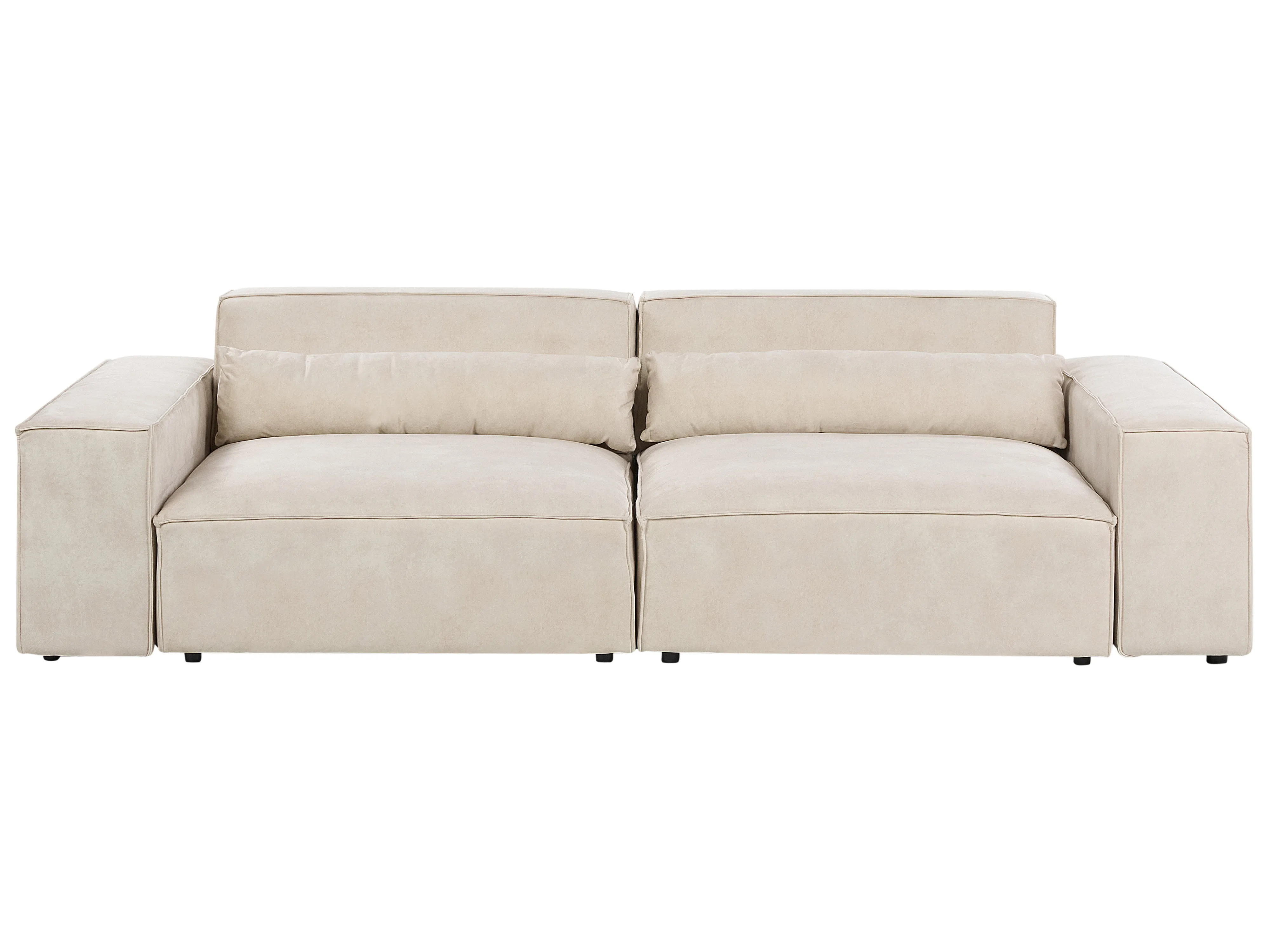 Modulaire bank 2-zits HELLNAR Fluweel Lichtbeige