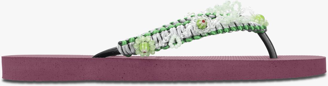 UZURII roze uzurii teenslippers macrame green blossom