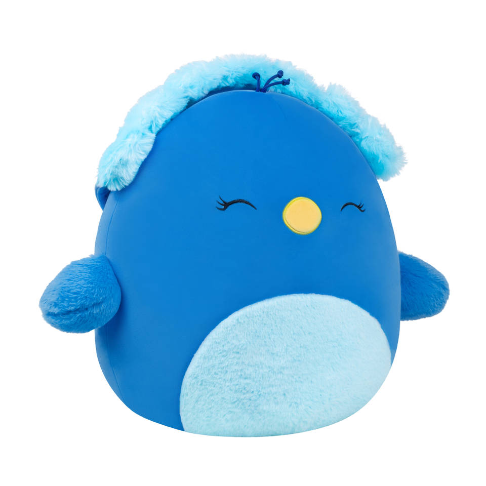 Squishmallows Priscilla de blauwe pauwknuffel - 40 cm