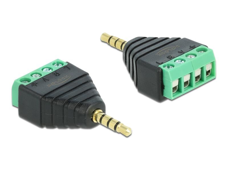 Delock Audio-Adapter 4 Pin 3.5 mm Klinke - Unkonfektioniert Delock Adapter Klinke Stecker 3.5 mm > Terminalblock 4 Pin