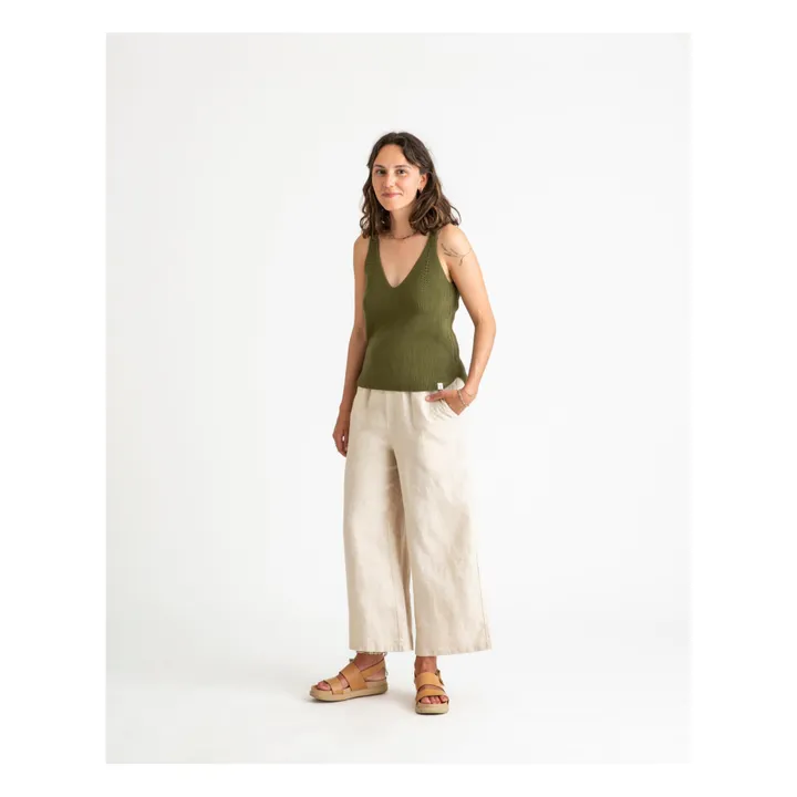 Matona Débardeur Maille Coton Bio | Vert kaki
