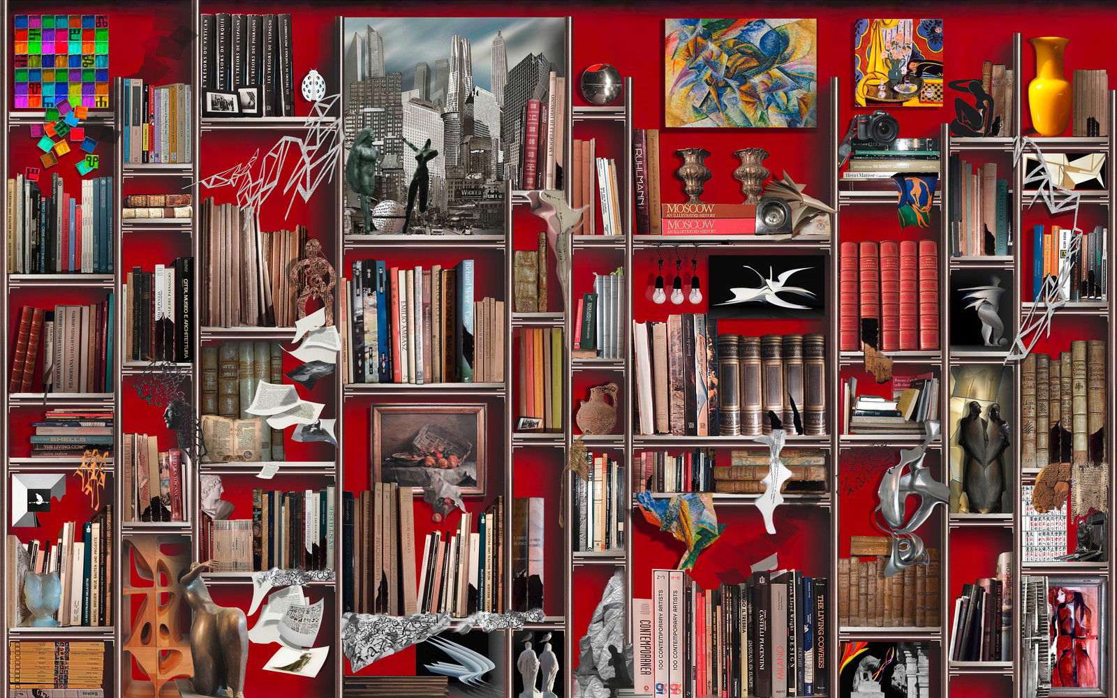 The dreamlike bookcase by Giorgio Lo Cascio - Limited Edition. Edition of: 150. Signed.