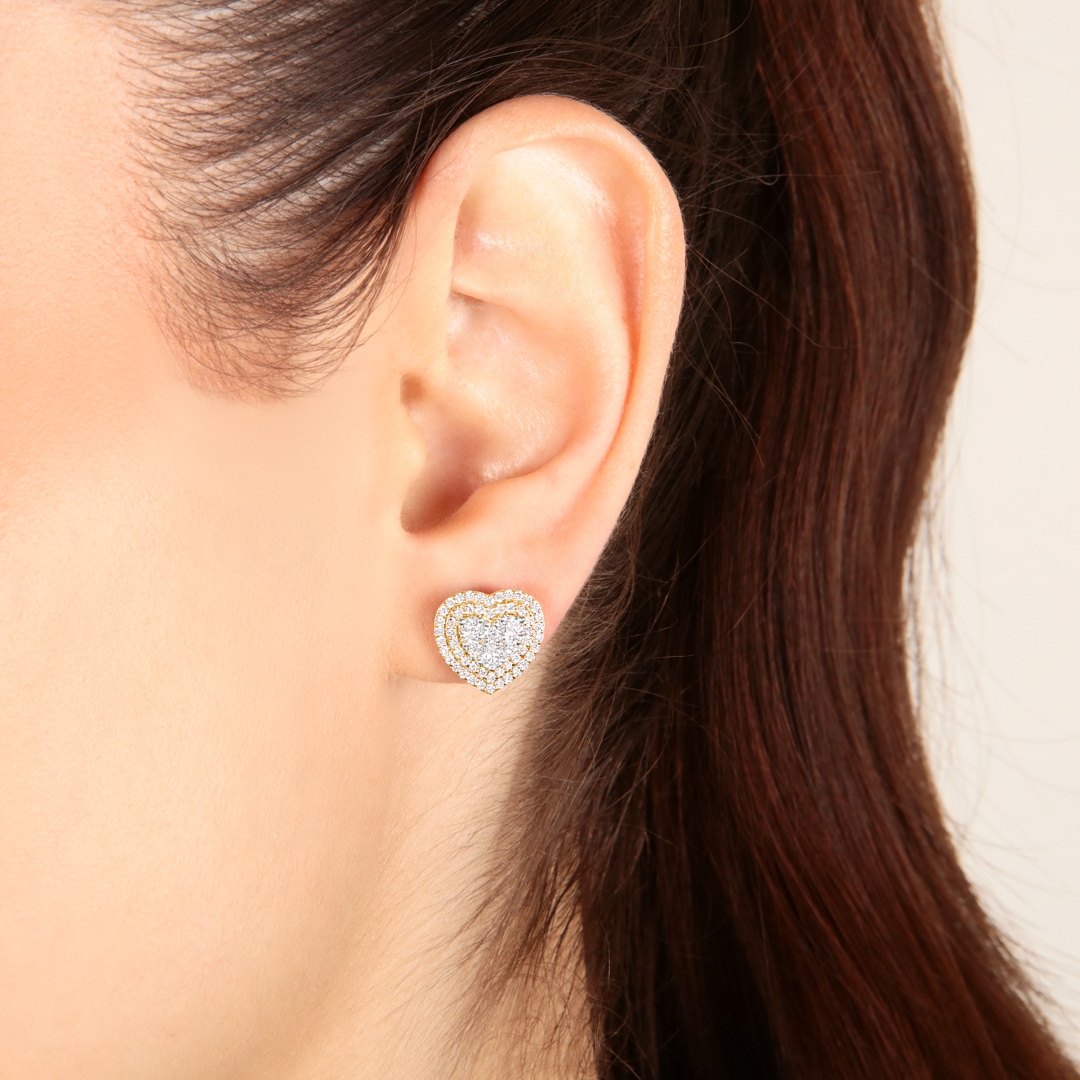 Ohrstecker 750/18 K Gelbgold mit Diamanten 1.00 ct H/si by CHRISTIAN