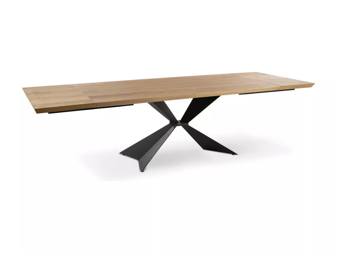 Stark Table extensible (160/240 x 90 cm) en placage noir