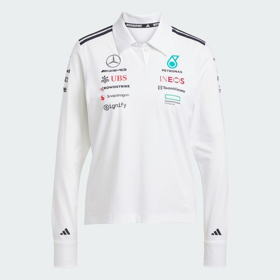 Adidas Polo manches longues d'équipe Mercedes - AMG Petronas Formula One Team