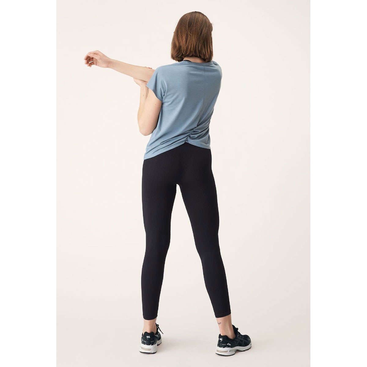 Röhnisch Split Back Hardloopshirt Korte Mouwen Blauw Dames