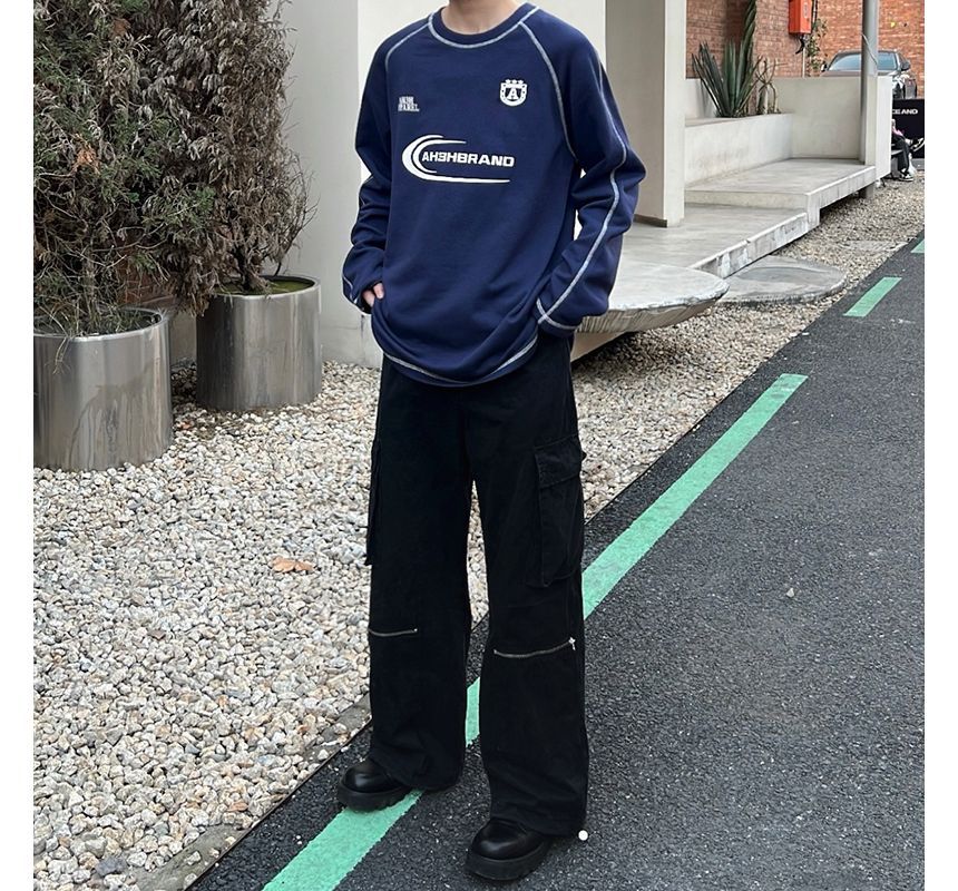 MRCYC - Sweatshirt met ronde hals en letters