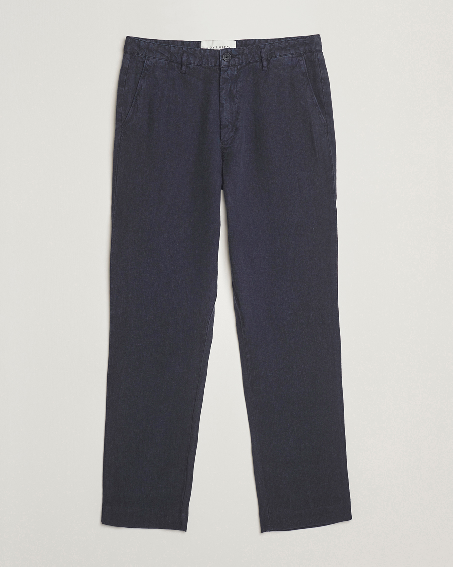 A Day's March Madu Linen Trousers Navy
