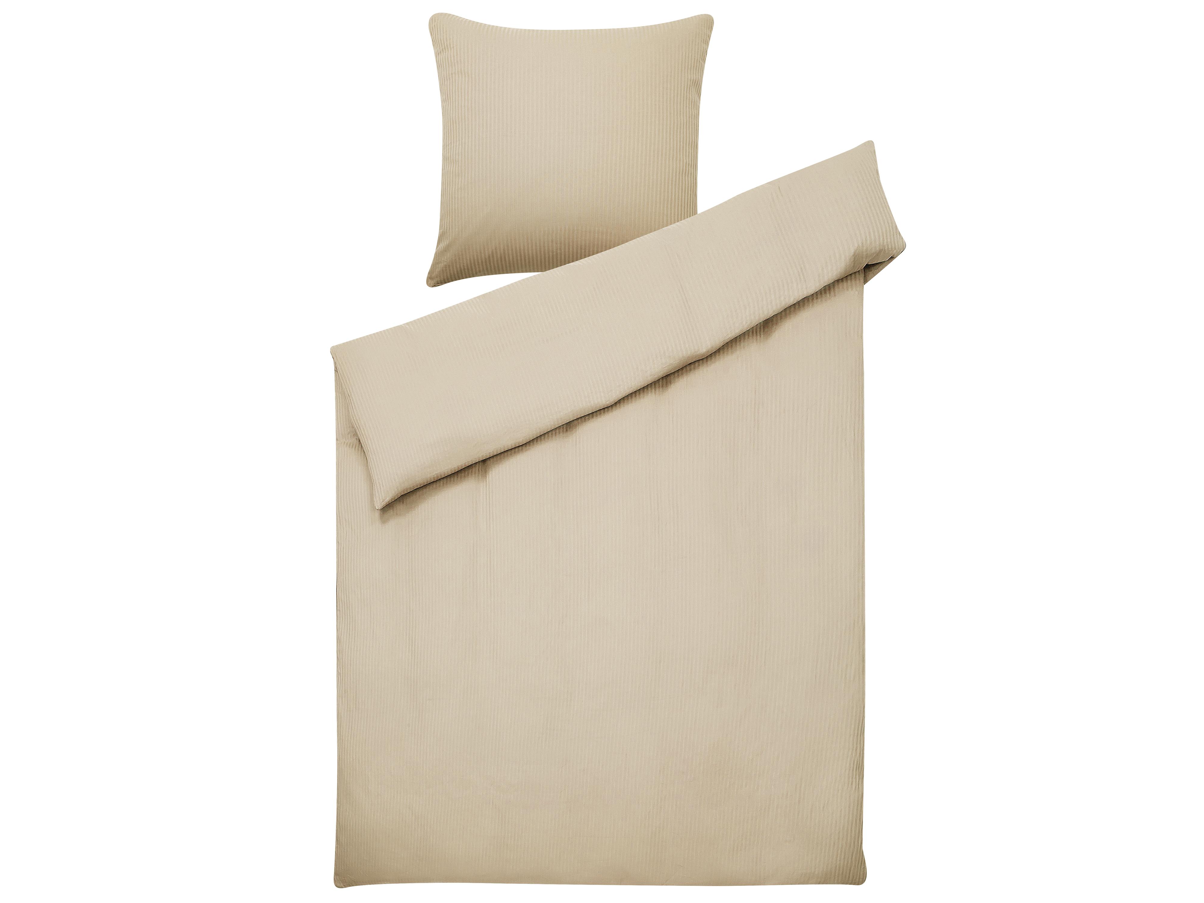 Dekbedovertrekset AVONDALE Katoen-satijn 135 x 200 cm Beige