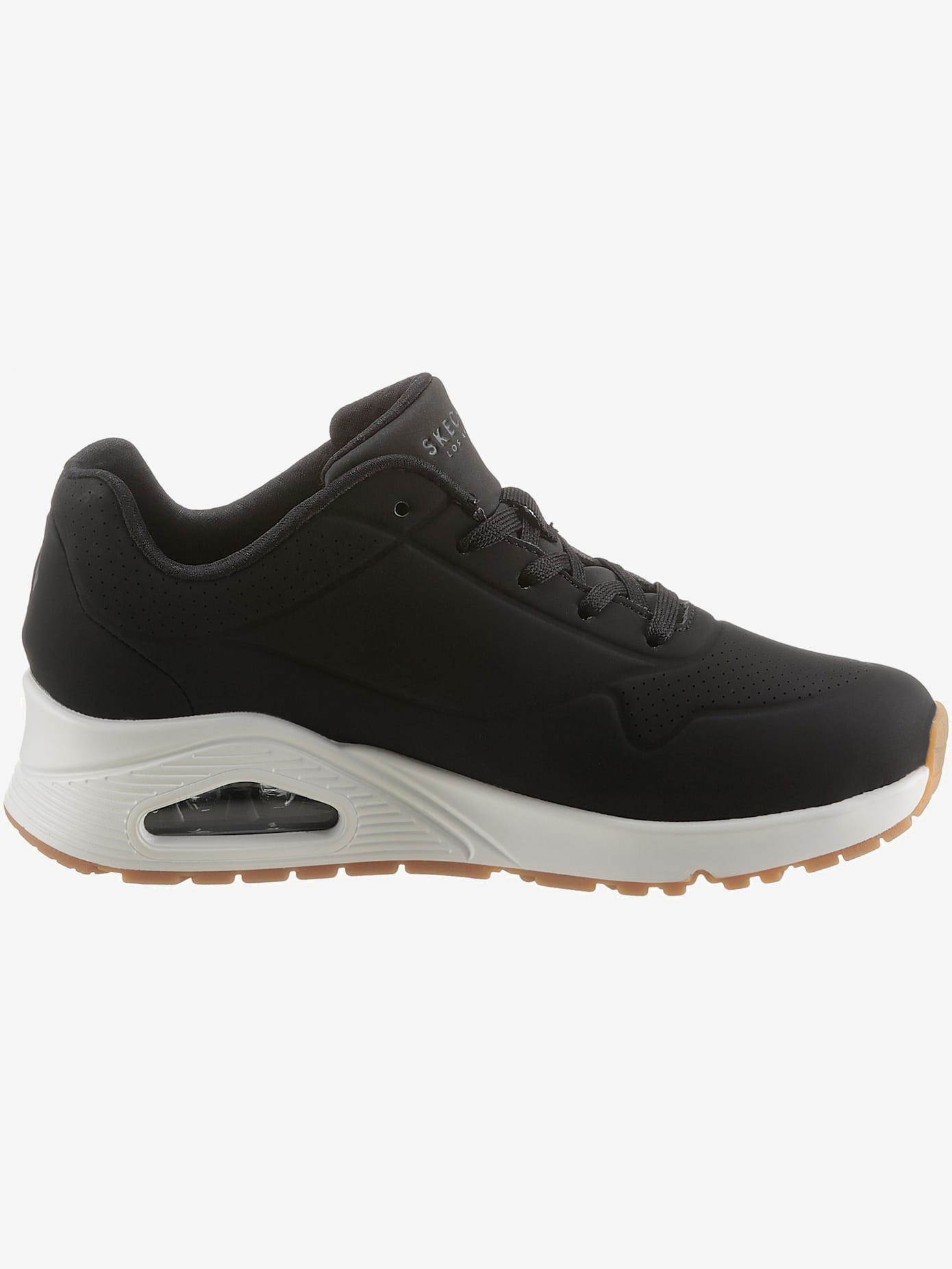 Sneakers compensées trotteurs unis tendance, semelle à coussin d'air