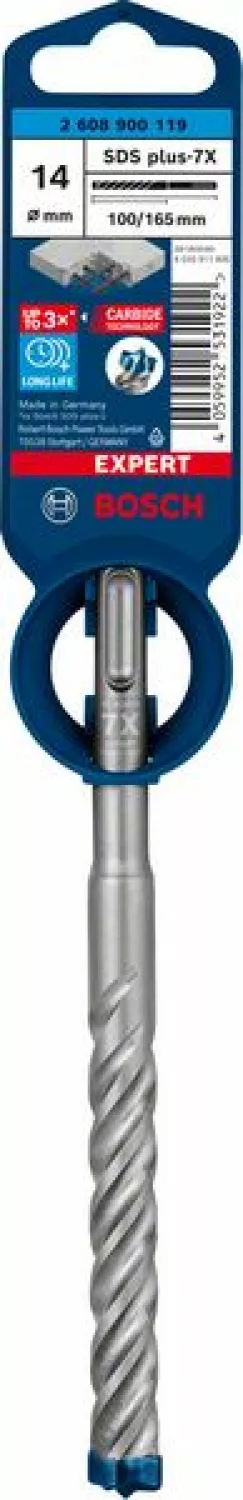 Bosch 2608900119 EXPERT Hamerboor SDS plus-7X - 14x100x165mm