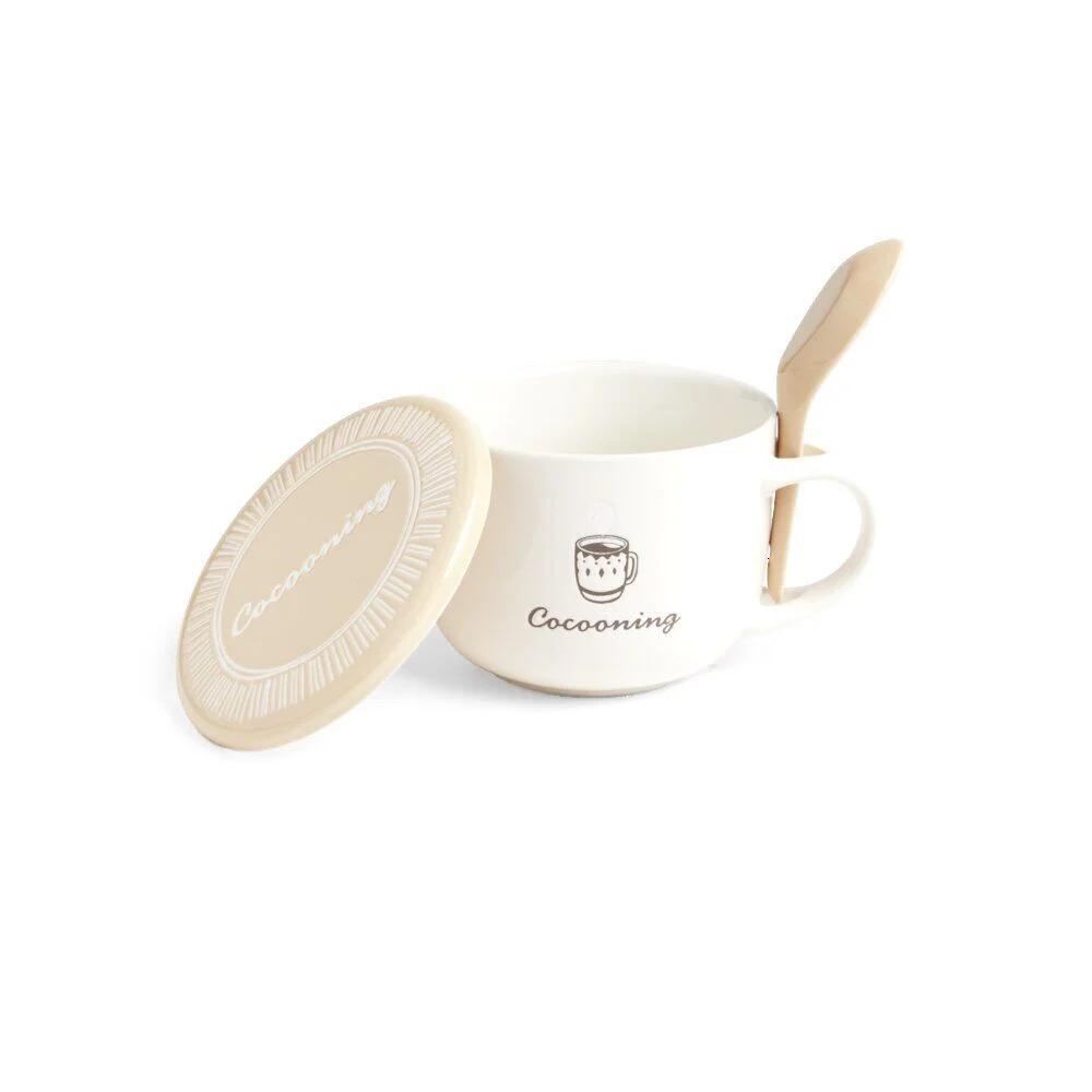Bol jumbo 62cl avec cuillère et couvercle cocooning