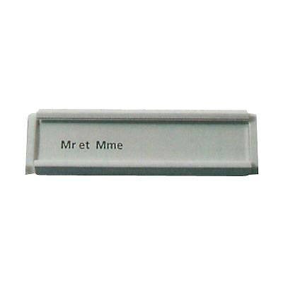 Plaque d'identité PVC blanc