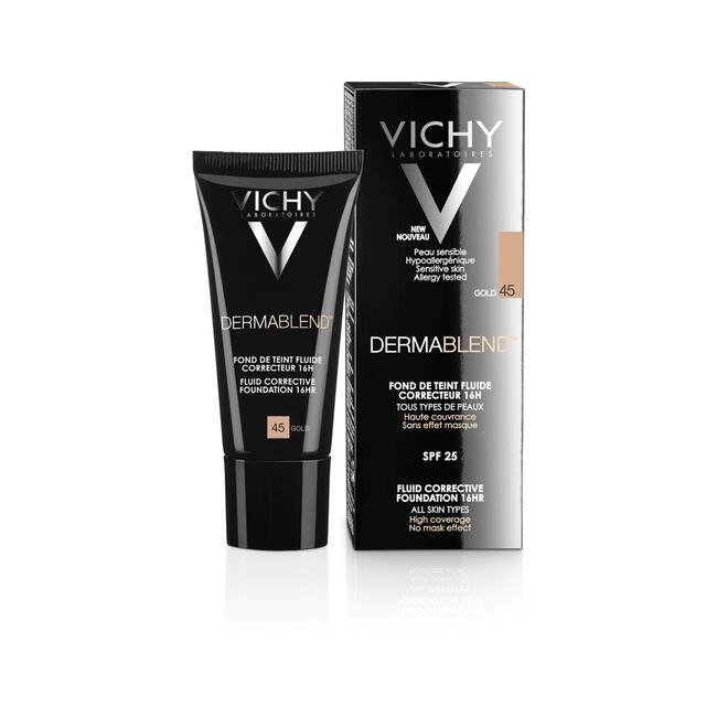 Vichy Dermablend Correctie Foundation nr45 Onzuivere Huid 30 ML