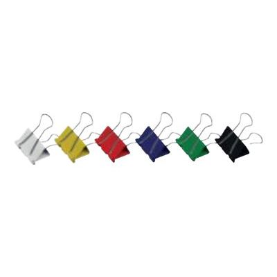 Wonday - 6 Pinces à dessin double clip - repliables - 19 mm - couleurs assorties