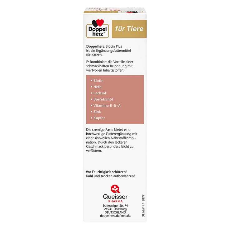 Doppelherz für Tiere Biotin Plus Paste für Katzen, 2X100 g
