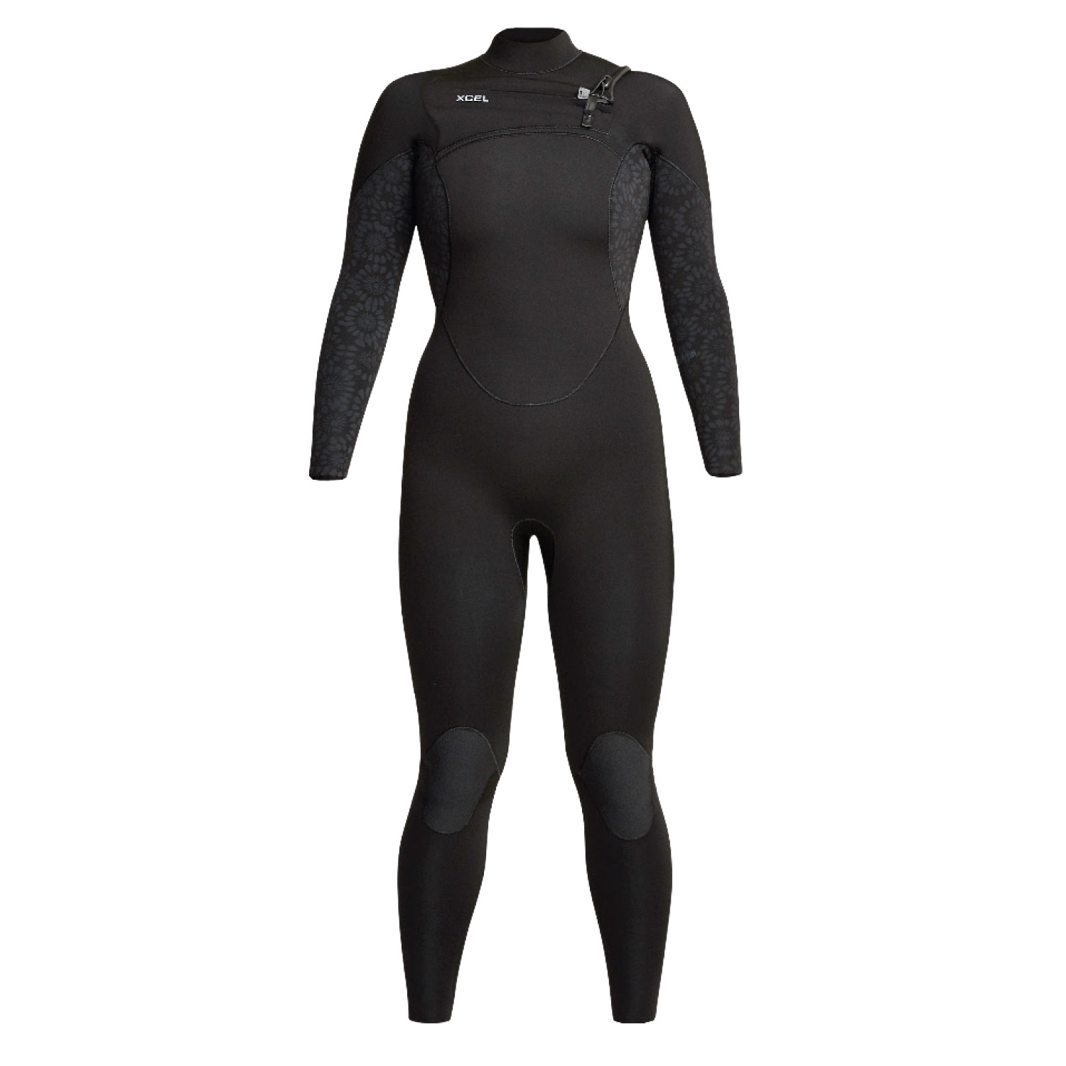 Xcel Womens Comp 5/4 MM  Black Flowers Black