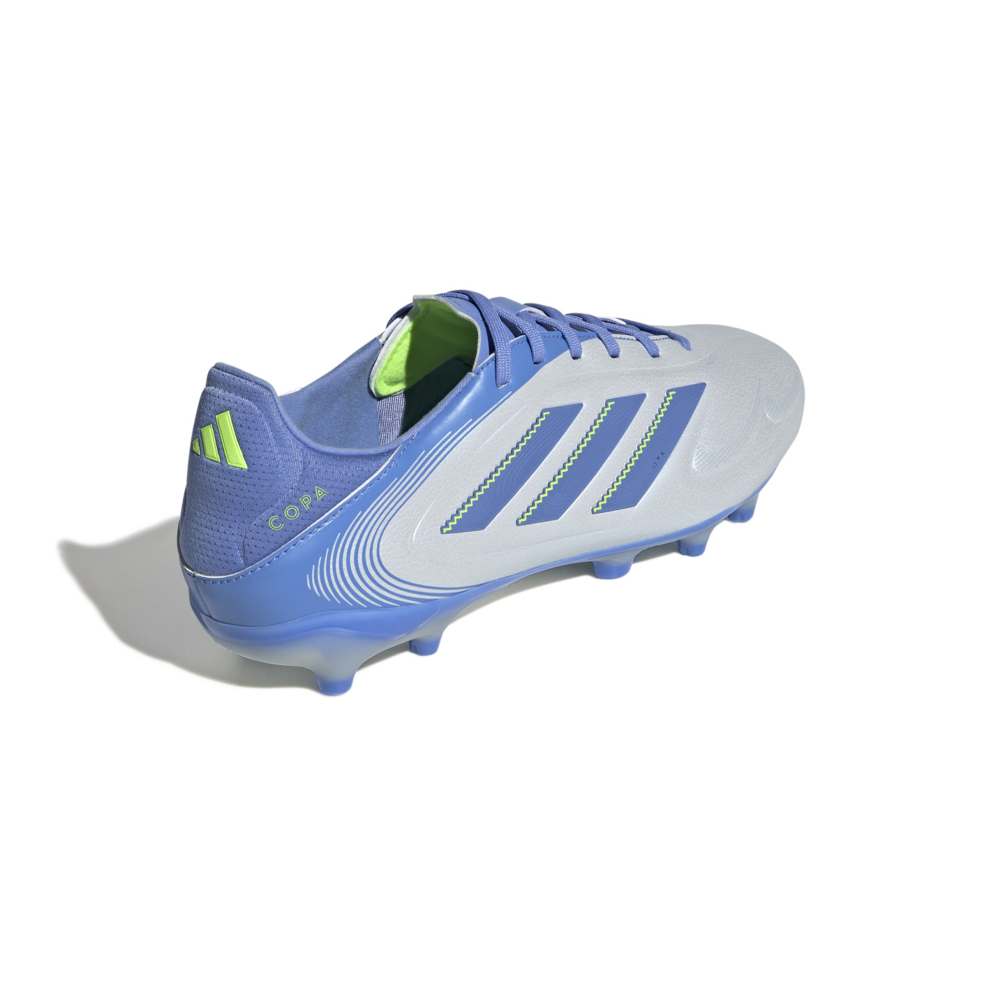 Adidas Copa Pure III League Gras / Kunstgras Voetbalschoenen (MG) Blauw Grijs Neongeel