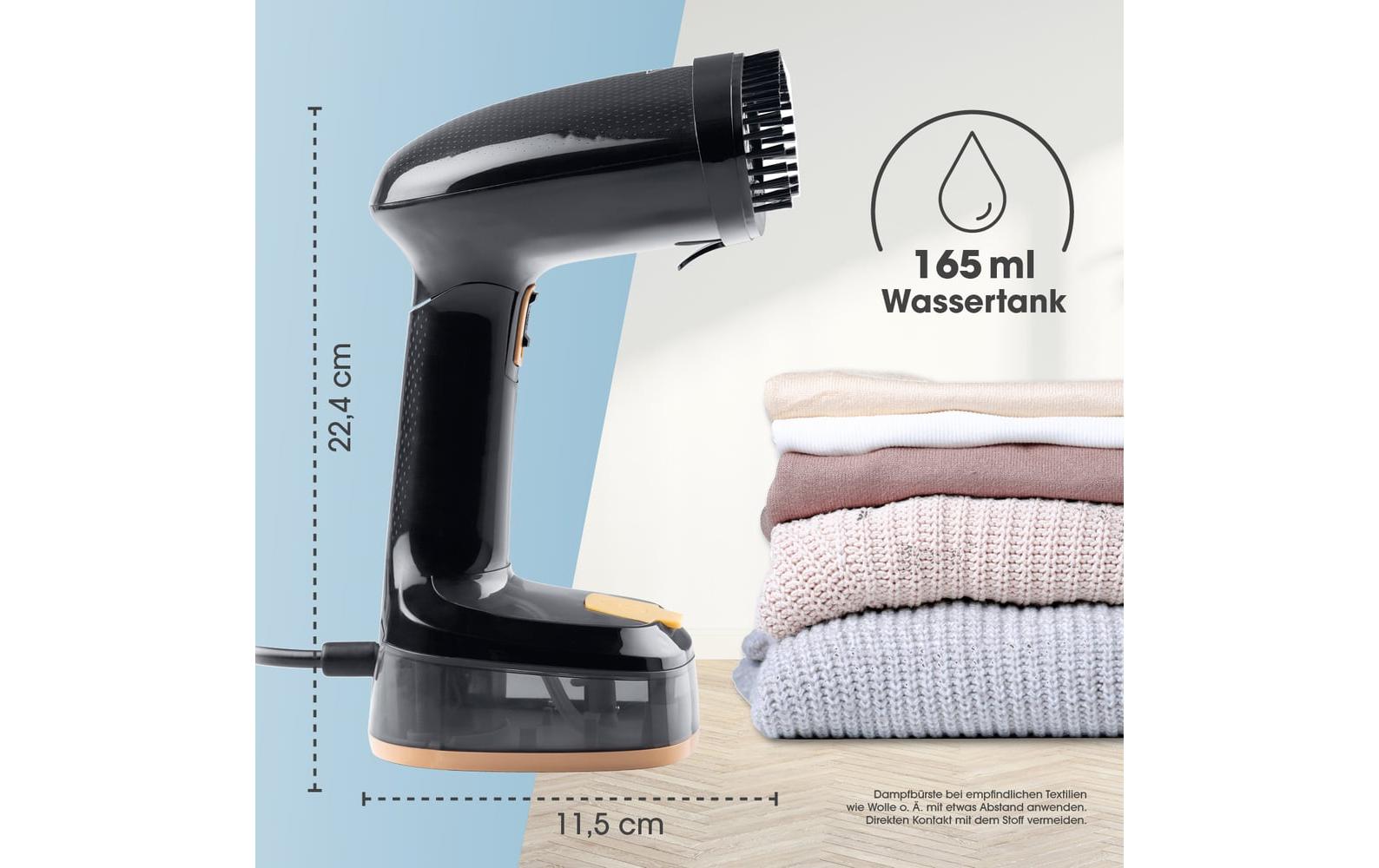Dampfbürste 2-in-1 – 1600W schwarz 165 ml Tank 1600 WDampfglätter