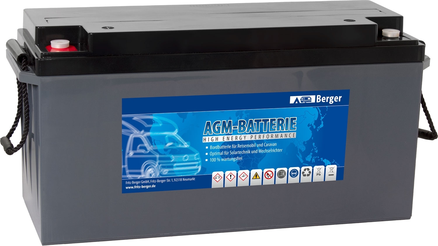 Berger FB150 Deep Cycle AGM Batterie 12V / 150 Ah