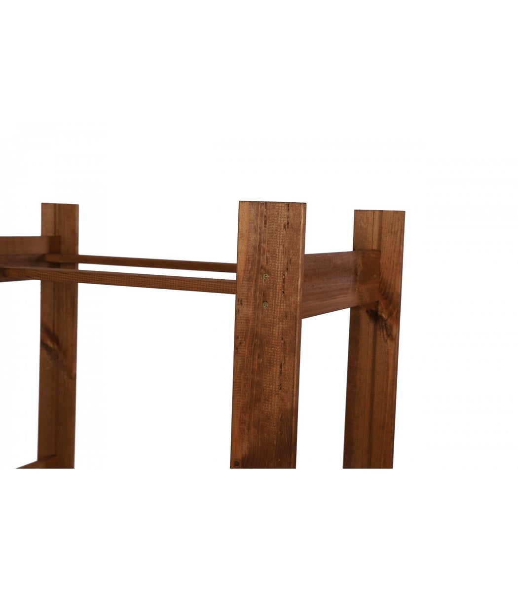 PROREGAL Drankkrattenrek Pinepeak HxBxD 107,4 x 70 x 38,8 cm Voor 3 kratten Dennenhout Bruin