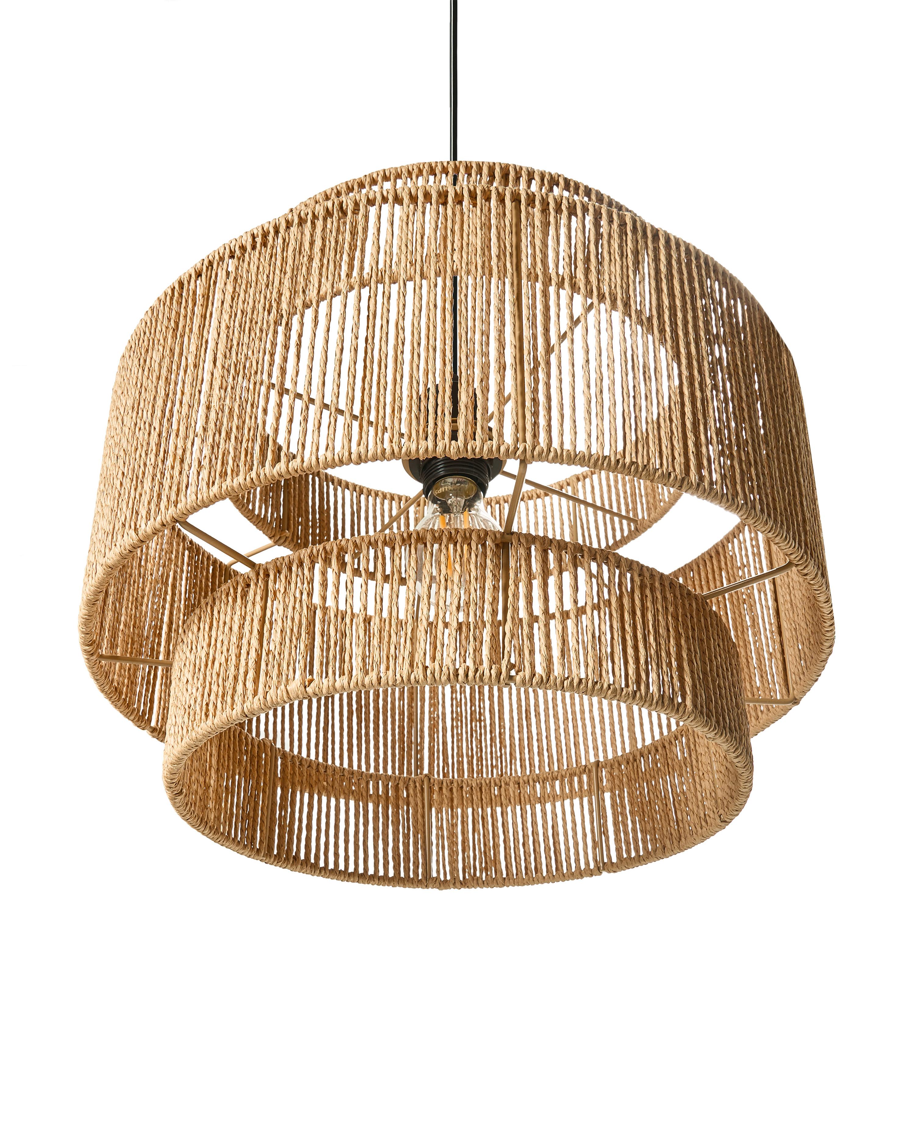 Hanglamp WOKIRO Papierkoord Natuurlijk