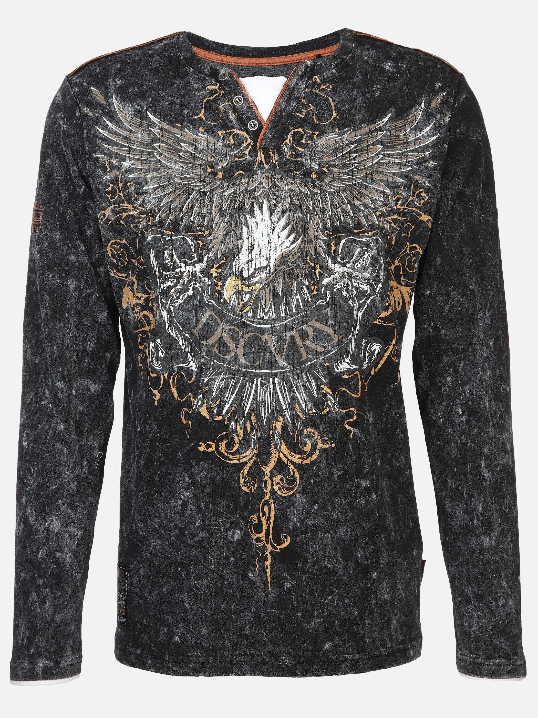 Herren Henley Shirt mit Print
