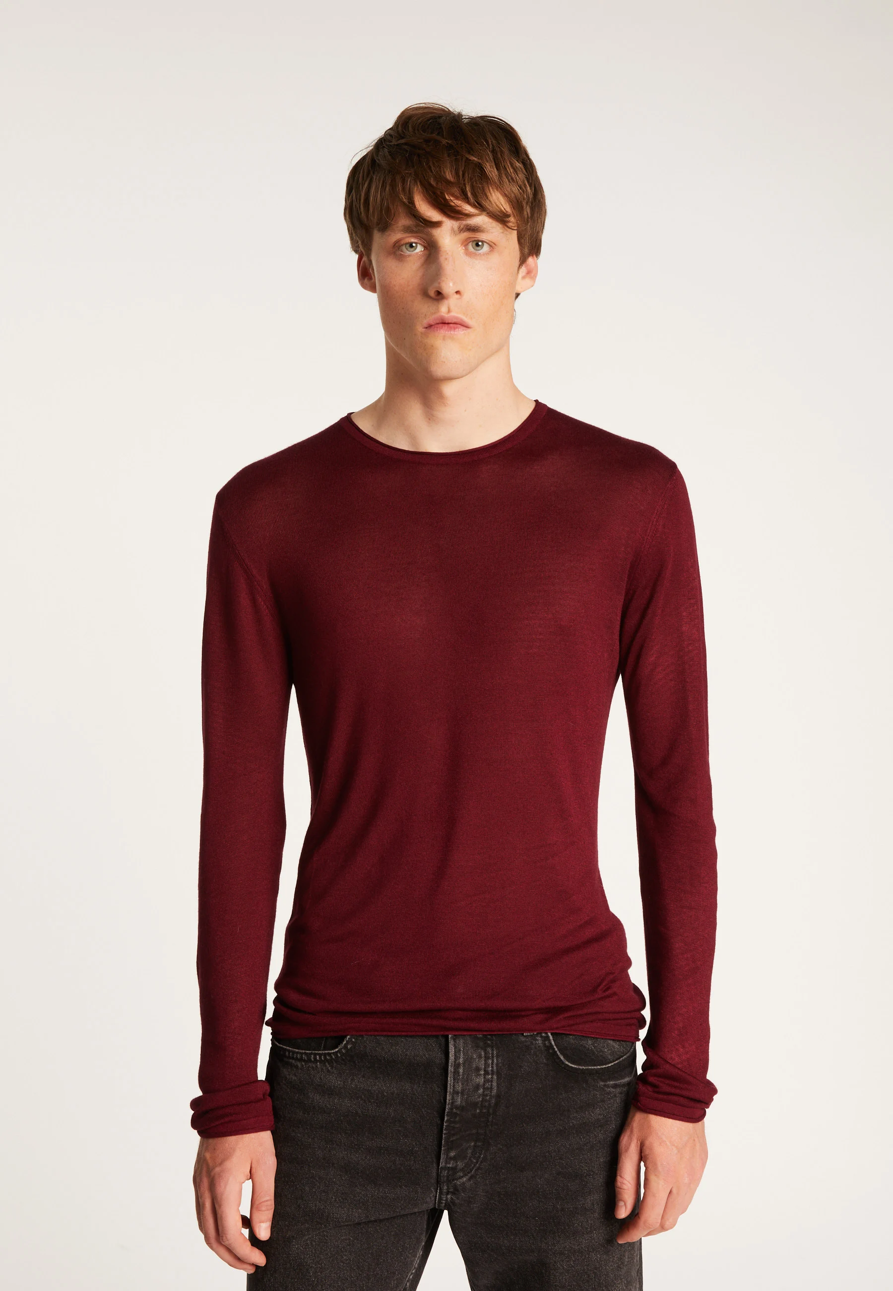 TAFFY - Pull en fibre de bambou cachemire | Rouge