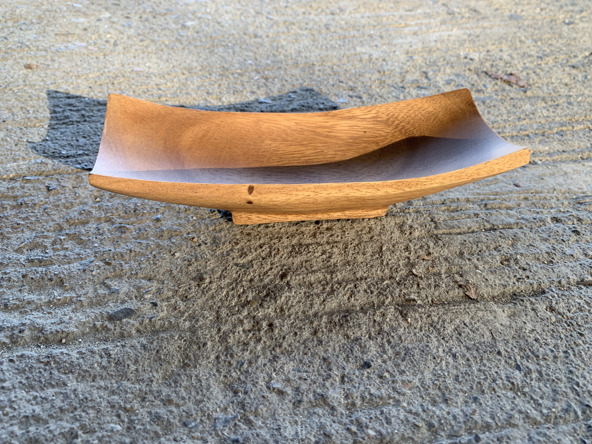 Schale aus Mangoholz, natur, B 20 cm, L 7 cm, H 4 cm von fischer's lagerhaus