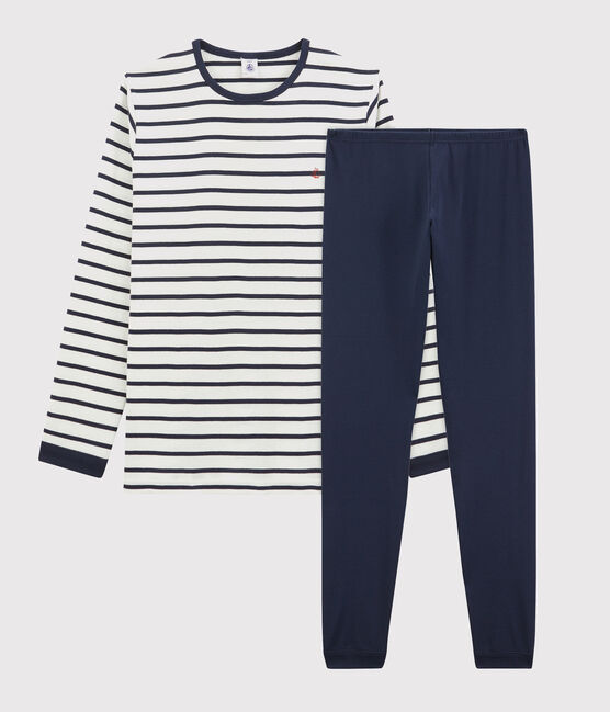 Coffret cadeau pyjama et boxers rayés en coton