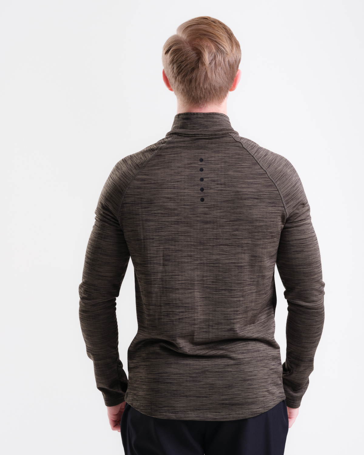 LEVITY Core Run Half Zip M Green Forest Marl