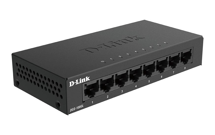 Switch DGS-108GL/E 8 Port8-Port Gigabit Unmanaged Desktop Switch DGS-108GL