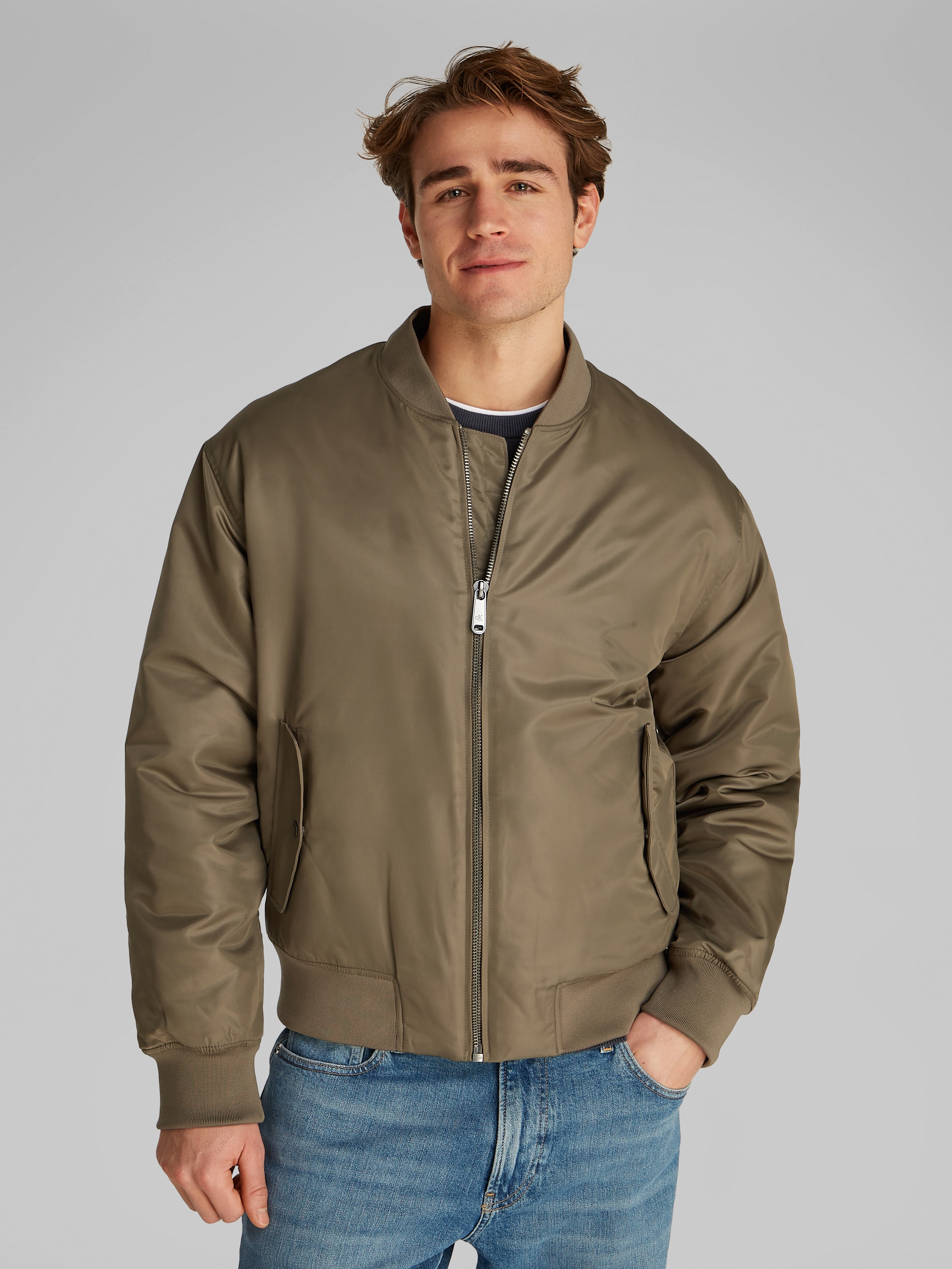 Calvin Klein Jeans Blouson »LS JEANS HERO BOMBER« mit Strickbündchen