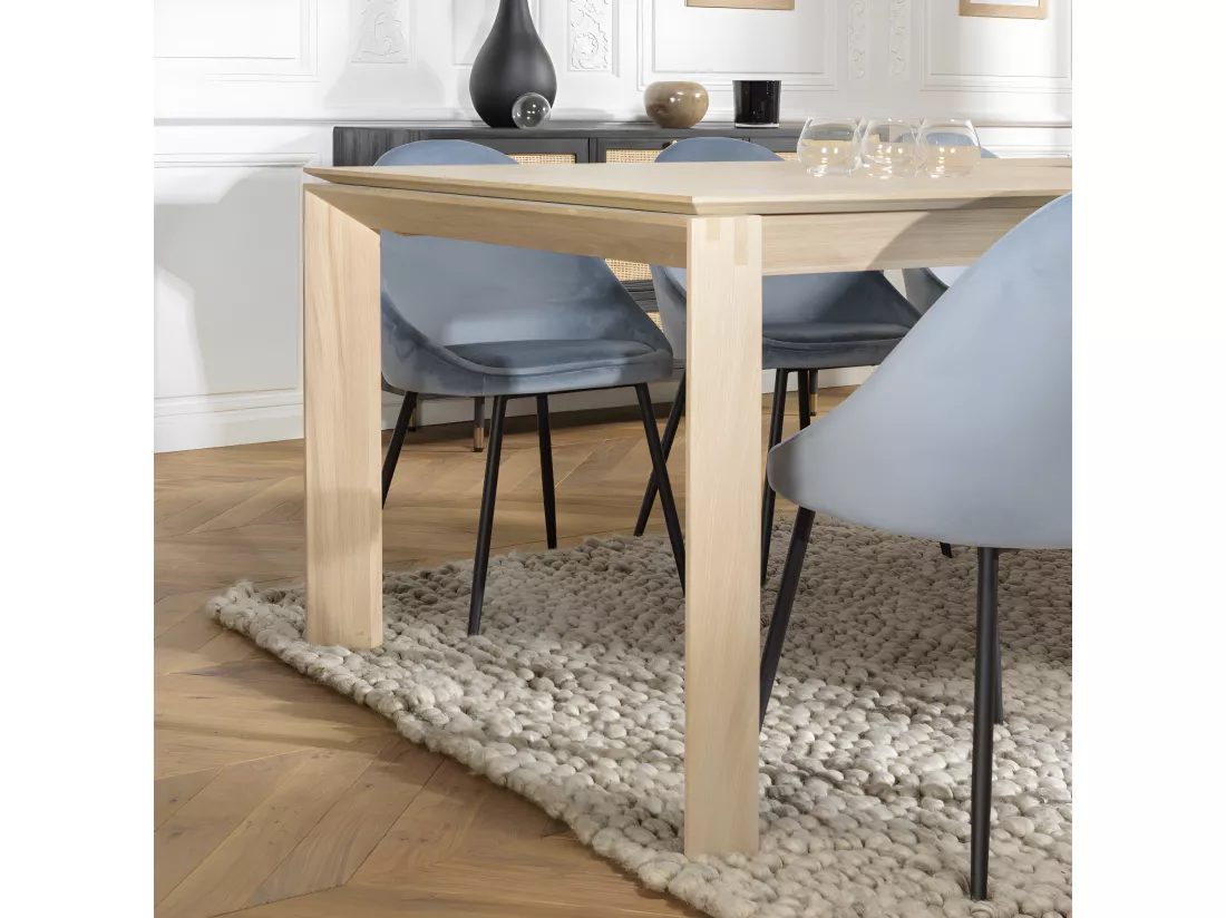 MADISON - Table à manger rectangulaire extensible 220/320cm bois chêne