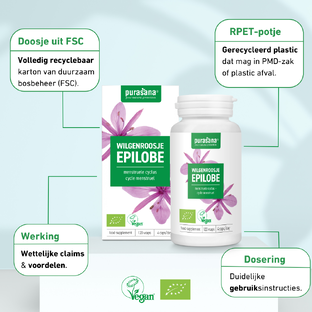 Purasana Biologische Wilgenroosje 230mg 120CP