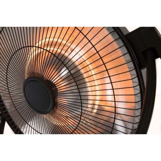 Chauffage halogène HEATER RETRO STANDING 2100 acier noir - D.47,5 cm