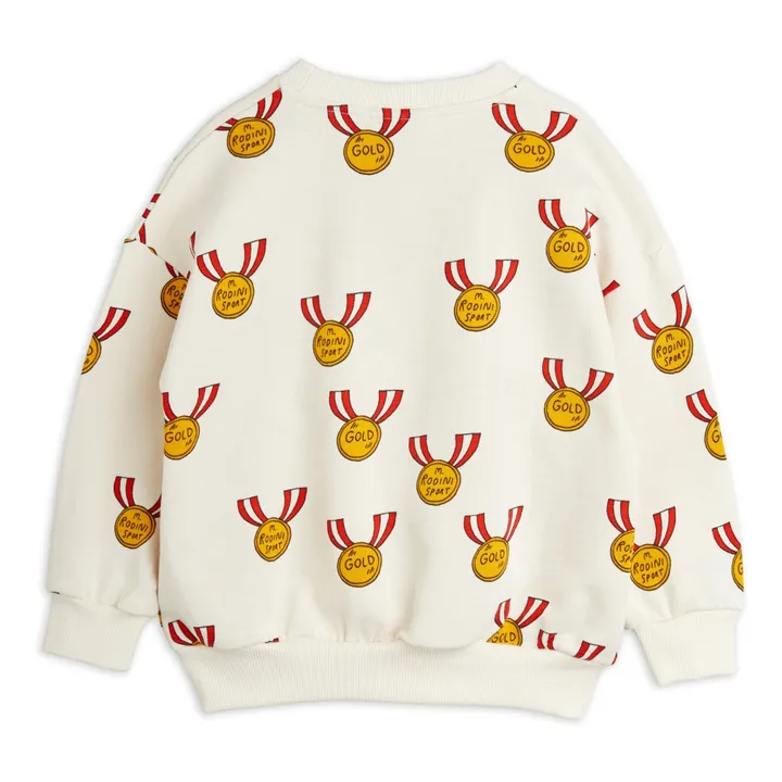 Mini Rodini Sweat Médaille Coton Bio | Ecru