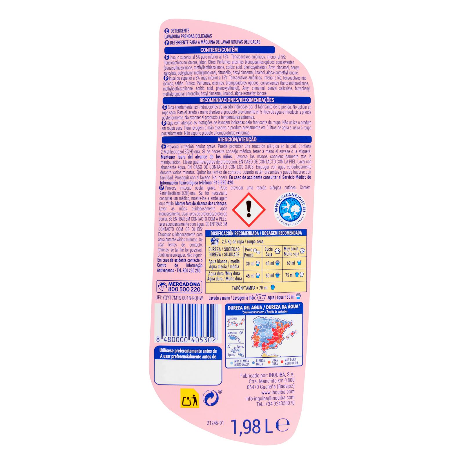 Lessive liquide pour linge délicat vert forêt