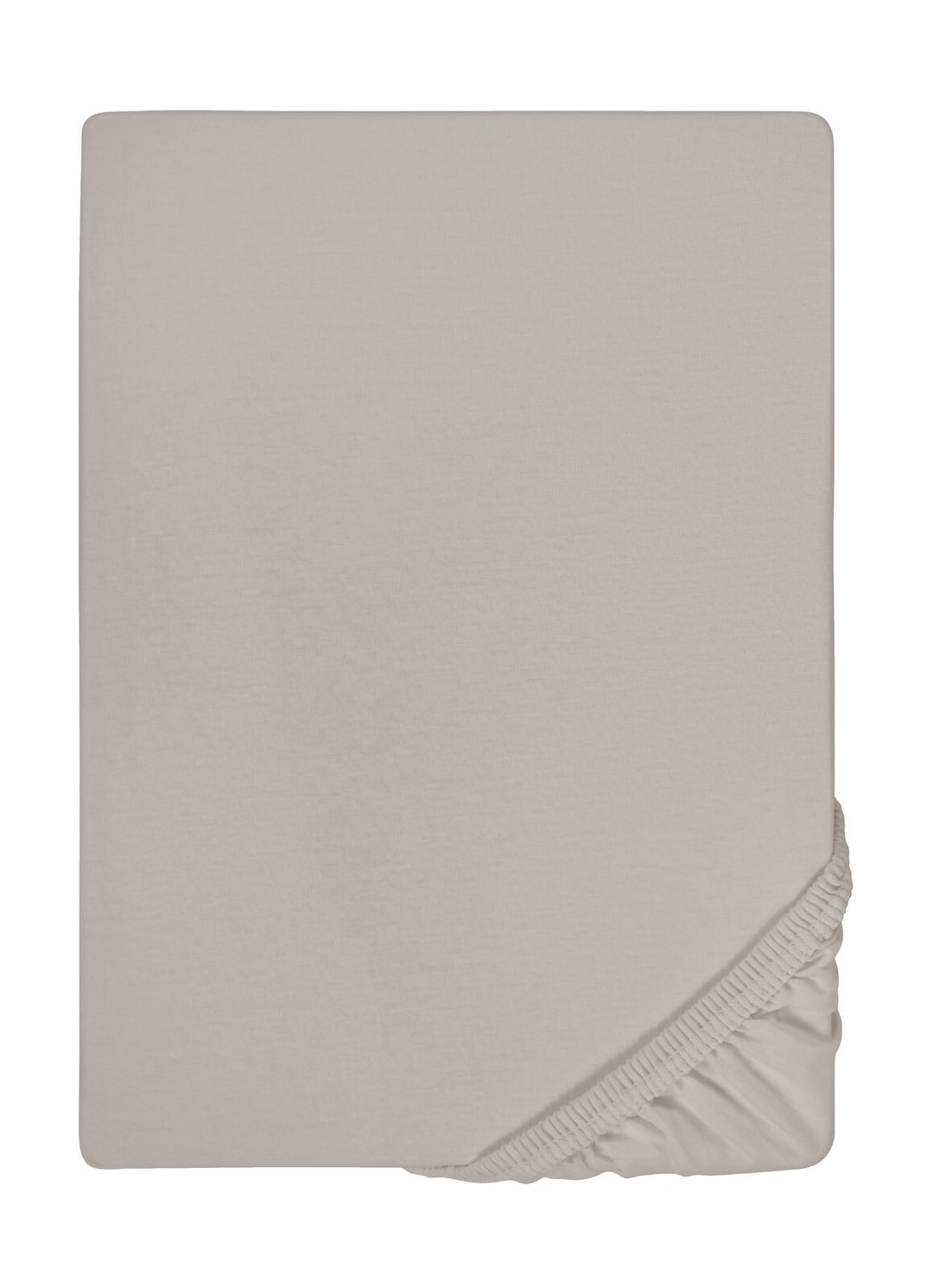 Jersey-Boxspring-Spannbetttuch 180 x 200 cm hellgrau