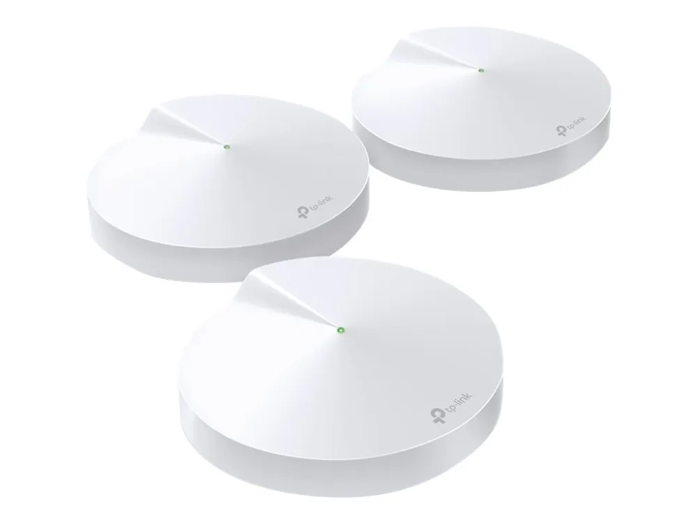 TP-Link Deco M9 Plus - Wi-Fi-system (3 routere) - op til 6750 sq.ft - mesh - GigE - 802.11a/b/g/n/ac, Bluetooth 4.2, ZigBee Home Automation 1.2 - Tri-Band